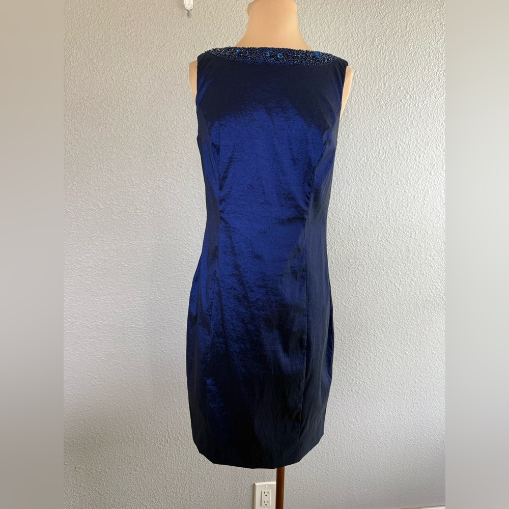 David's Bridal Evening Party Dress Size 14 Embellished Neckline Low Back